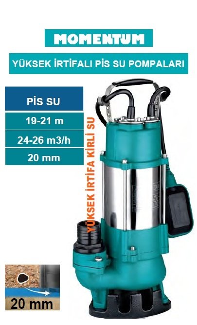MOMENTUM PSP20-25/1.5  -2HP-220V- YÜKSEK İRTİFALI KİRLİ SU DRENAJ DALGIÇ  POMPASI