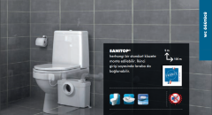 SANİTOP - 1 Klozet+Lavabo  Foseptik Tahliye Cihazı 12Lt