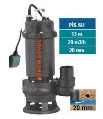 MOMENTUM 50WQ-10-0.75F- 1HP-220V- DÖKÜM GÖVDELİ PİS SU DRENAJ DALGIÇ  POMPASI