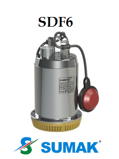 SDF6 0.5 HP 220V PASLANMAZ GÖVDELİ DRENAJ DALGIÇ POMPA