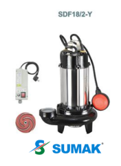 SDF 18/2-Y 1.8 HP 220V AZ KİRLİ SU DALGIÇ POMPA