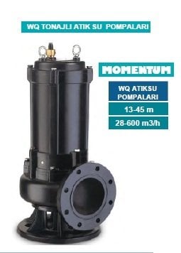 MOMENTUM 65WQ25-28-4    5.5HP-380V   DÖKÜM GÖVDELİ TONAJLI  ATIK  SU  DALGIÇ  POMPA