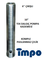 İMPO SS 10215/08 - 200 HP TEK KOMPLE PASLANMAZ ÇELİK DALGIÇ POMPA KADEMESİ