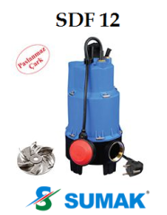 SDF12 1.HP 220V PASLANMAZ ÇARKLI FOSEPTİK DALGIÇ POMPA