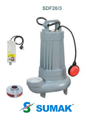 SDF 20/3 2.2 HP 220V DÖKÜM  GÖVDELİ FOSEPTİK DALGIÇ POMPA