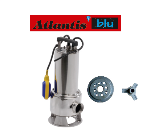 ATLANTİS PASPARCL 10-1.1M - 1.5 HP 220V PARÇALAICI BIÇAKLI PASLANMAZ ÇELİK FOSEPTİK DALGIÇ POMPA