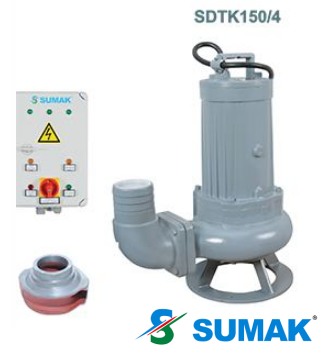 SDTK 150/4 15.HP 380V DÖKÜM  GÖVDELİ FOSEPTİK DALGIÇ POMPA