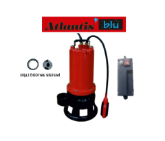 ATLANTİS PARCL 20-1.1M - 1.5 HP 220V TAM ÖĞÜTÜCÜ PARÇALAYICI BIÇAKLI FOSEPTİK DALGIÇ POMPA
