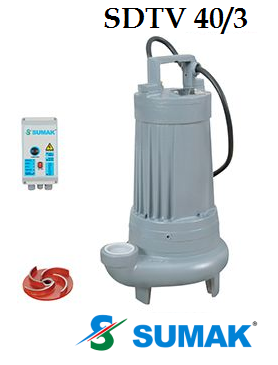 SDTV 40/3 4.HP 380V  VORTEX ÇARKLI FOSEPTİK DALGIÇ POMPA