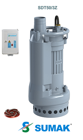 SDT 50/3Z 5.5 HP 380V GÖVDE SOĞUTMALI DRENAJ DALGIÇ POMPA