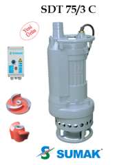 SDT 75/3C  7.5 HP 380V KARIŞTIRICILI ÇAMUR SUYU DALGIÇ POMPA 1450 d/d