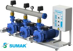 SUMAK SMKTC550 3X4 HP 380V ÜÇ POMPALI EMİŞLİ ÇİFT KADEMELİ HİDROFOR