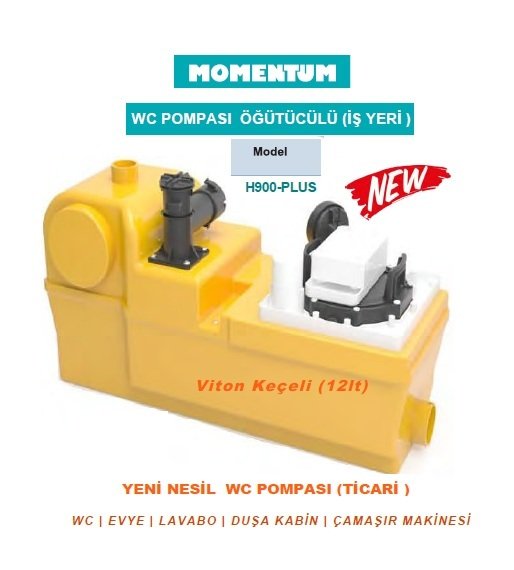 MOMENTUM H900/PLUS -900W-220V- ÖĞÜTÜCÜLÜ ATIK SU POMPASI