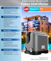 Alarko PZ 750  1Hp 220V  Sessiz Kabinli  Elektronik Kontrollü Paket Hidrofor