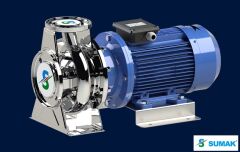 Sumak SMINOX 200/32 4Hp 380V   Komple Paslanmaz Çelik Rijit Kaplinli Flanşlı Santrifüj Pompa (AISI 316)