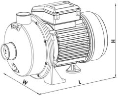 SUMAK SMINOX/A-150/2T 1.5Hp 380V Paslanmaz Santrifüj Pompa AISI 304