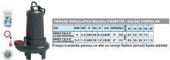 SUMAK SBRT 75/3 P  7.5Hp 380v Bıçaklı Foseptik Dalgıç Pompa (parçalayıcılı)