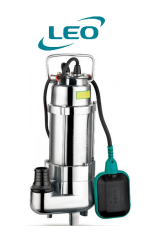 LEO XSP9-7.5/0.25S 0.33 HP 220V KOMPLE PASLANMAZ ÇELİK ATIK SU DALGIÇ POMPA