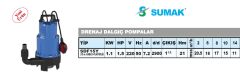 SUMAK SDF15Y  1.5Hp 220V Plastik Gövdeli Drenaj Dalgıç Pompa