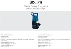 Aquastrong EKS-750PW       0.75kW 220V  Plastik Gövdeli Drenaj Dalgıç Pompa