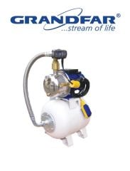 Grandfar AUTO-JetS 100-24lt  24 Litre Yatay Tanklı 1Hp 220V Paslanmaz Jet Pompalı Paket Hidrofor