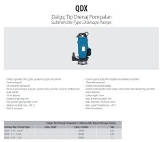 Aquastrong QDX 15-7-0.55A        0.55kW 220V  Döküm Gövdeli  Drenaj Dalgıç Pompa (Keson Kuyu)