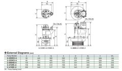 Sakuragawa U-486KB-A 5,5kw Karıştırıcılı Çamur Dalgıç Pompa