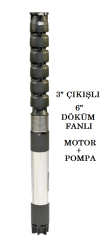 İMPO S 630/14 - 20 HP DÖKÜM FANLI (KADEMELİ) DERİN KUYU DALGIÇ POMPA(C Tipi Motorlu)