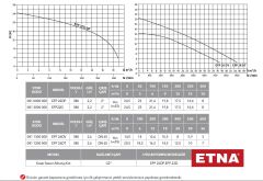 Etna EFP 26DT  2.6kW 380V Döküm Gövdeli  Tek Kanallı Çarklı Kirli Su Foseptik Drenaj Dalgıç Pompa - Yoğun Kullanımlar İçin