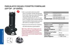 Etna EFP 30DP-2P  4Hp 380V Döküm Gövdeli Parçalayıcı Bıçaklı Foseptik Dalgıç Pompa