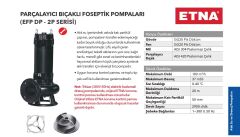 Etna EFP 30DP-2P  4Hp 380V Döküm Gövdeli Parçalayıcı Bıçaklı Foseptik Dalgıç Pompa