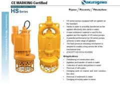 Sakuragawa HS-38A 3.7KW Ağır Hizmet Tipi Karıştırıcılı Çamur Dalgıç Pompa