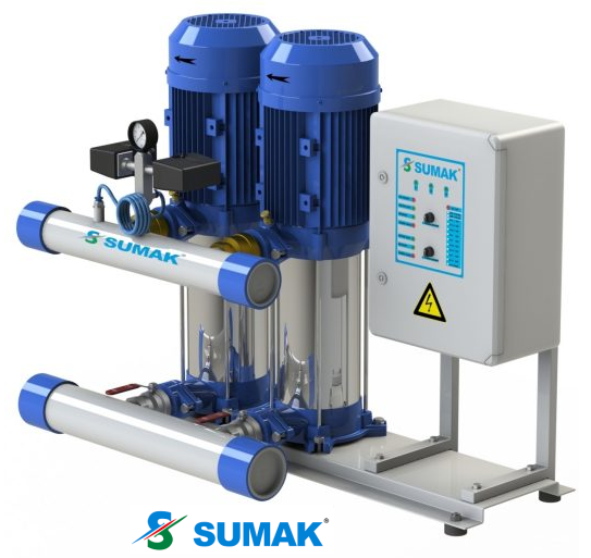 SHT12B 220/4 2x2.2 HP 380V ÇİFT POMPALI KADEMELİ HİDROFOR