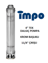 İMPO SK 401/19 - 0.75 HP 4'' İNÇ TEK DALGIÇ POMPA KADEMESİ (11/4'') ÇIKIŞLI-Technoplast Başlıklı
