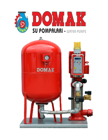 DOMAK 214Y‐7 - 5.5 HP 380V TEK POMPALI ELEKTRİKLİ PAKET YANGIN HİDROFORU