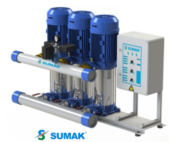 SHT6C 100/6 3x1 HP 220V 3 POMPALI DÜŞEY MİLLİ KADEMELİ HİDROFOR