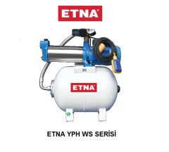 Etna YPH 60-50 WS  1.5Hp 220V Döküm Gövdeli Yatay Kademeli Santrifüj Pompalı Yatık Tanklı Sessiz Paket Hidrofor - 50 Litre Değiştirilebilir Membranlı Tanklı