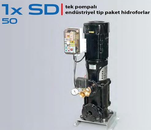 STAR 1XSD 50/3 30.HP 380V DÜŞEY MİLLİ TEK POMPALI ENDÜSTRİYEL TİP PAKET HİDROFOR