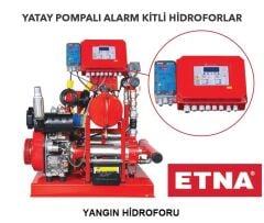 Etna Y2 KO 15/9-55+D10+KO 4/9 Paslanmaz Çelik Gövdeli 380V Yatay Pompalı Alarm Kitli Yangın Hidroforu (Dizel+Elektrikli+Jokey Pompalı)-Aisi 304