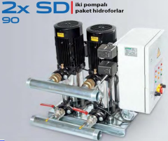 STAR 2xSD 90/8T 2x4 HP 380V DÜŞEY MİLLİ ÇİFT POMPALI PAKET HİDROFOR (2 POMPALI)