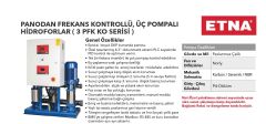 ETNA 3 PFK KO 15/7-40 - 3x5.5 HP 380V ÜÇ POMPALI PANODAN FREKANS İNVERTÖRLÜ PASLANMAZ ÇELİK GÖVDELİ HİDROFOR