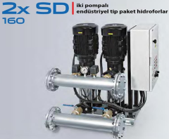 STAR 2xSD 160/7T 2x15 HP 380V DÜŞEY MİLLİ ÇİFT POMPALI ENDÜSTRİYEL TİP PAKET HİDROFOR (2 POMPALI)