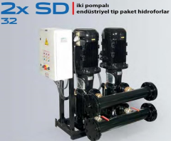 STAR 2xSD 32/2 2x5.5 HP 380V DÜŞEY MİLLİ ÇİFT POMPALI ENDÜSTRİYEL TİP PAKET HİDROFOR (2 POMPALI)