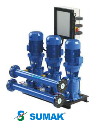 SHT40/5C 3x25 HP 380V 3 POMPALI DÜŞEY MİLLİ KADEMELİ HİDROFOR