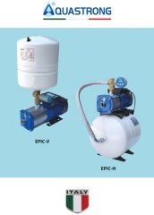 Aquastrong  EPIC-V19/XHC 4-6 M      1.7Hp 220V   Dikey Tanklı Kademeli Akıllı Paket Hidrofor