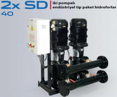 STAR 2xSD 40/3 2x15 HP 380V DÜŞEY MİLLİ ÇİFT POMPALI ENDÜSTRİYEL TİP PAKET HİDROFOR (2 POMPALI)