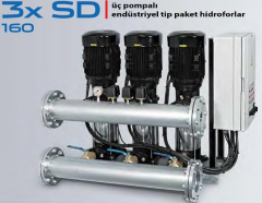 STAR 3xSD 160/4 T 3x7.5 HP 380V DÜŞEY MİLLİ ÜÇ POMPALI  ENDÜSTRİYEL TİP PAKET HİDROFOR (3 POMPALI)