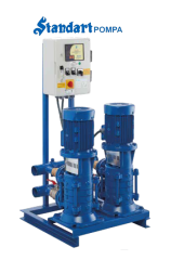 STANDART TH 2xSKM-V 65/2* - 2x40 HP 380V İKİ POMPALI DİKEY POMPALI TAM OTOMATİK PAKET HİDROFOR