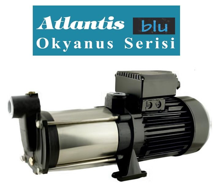 Atlantis Blu YATIK 7-5M - 1.5 HP - 7 m³/h - 60 mSS- 220V  Yatık Milli Çok Kademeli Pompa