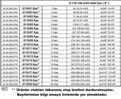 Alarko  8110/07 Kps  75Hp  8\'\' Paslanmaz Derin Kuyu Dalgıç Pompa (Motor+Pompa) ALK-KPS Serisi